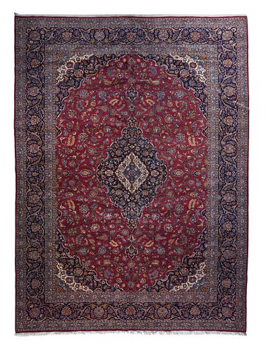 Vintage Persian Kashan, 10’4" x 14’