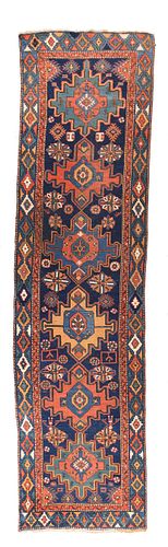 Antique Persian Heriz Long Rug, 3’6” x 13’5”