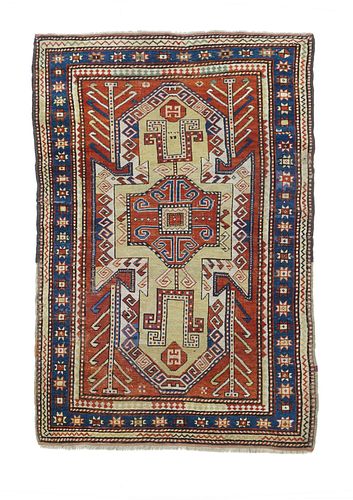 Antique Caucasian Kazak, 3'11" x 6’6"