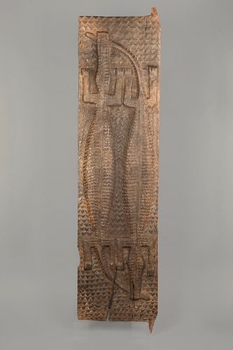 Africa, Ivory Coast, Mali, Carved Wood Door, Late 20th Century