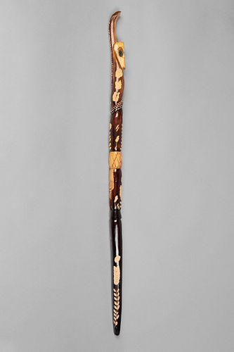 Unknown, Carved Walking Stick with Animal Head