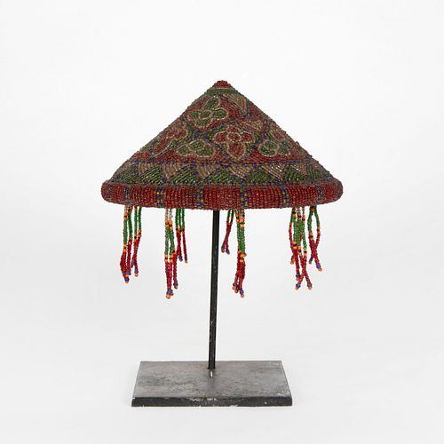 Africa, Sumatra, Conical Beaded Hat, 20th Century