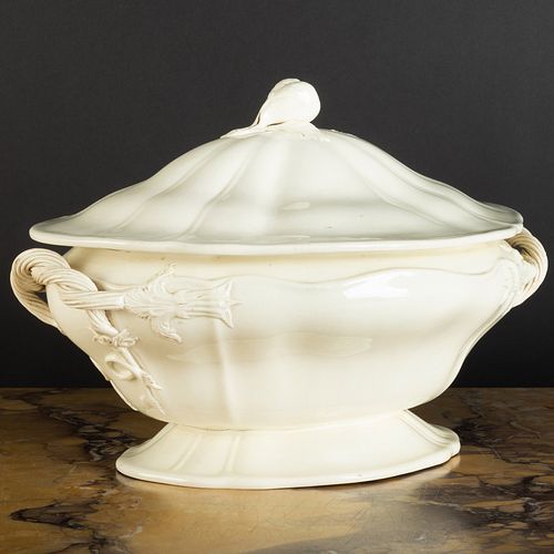 Leeds Creamware Oval Tureen and Cover
