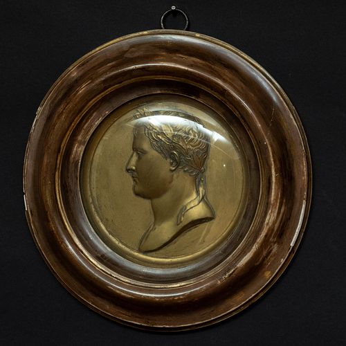 French Gilt Bronze Profile Portrait of Napoleon