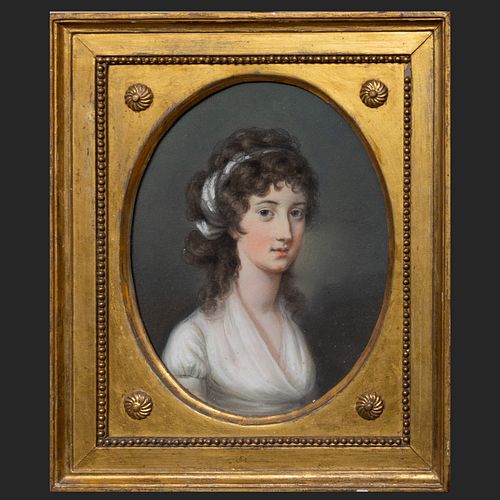 Attributed to Hugh Douglas Hamilton (1739-1808): Portrait of Mary Aylmer