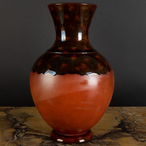 Wedgwood Tortoiseshell Glazed Pottery Baluster Vase