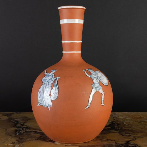 English Pottery Neoclassical Bottle Vase