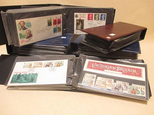 Seven albums of 1970s and later first day covers, unused commemorative packs, few Machins, etc