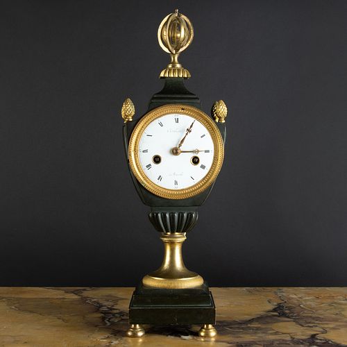 Small Empire Ormolu-Mounted Bronze Mantle Clock