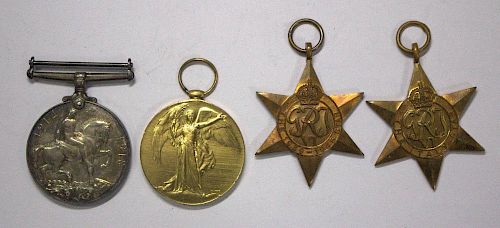 A British War medal 1914-1918 medal and The Victory medal, awarded to 130 Pte G.H Sarson R.A.M.C, to