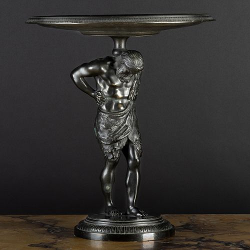 Italian Bronze Hercules Form Tazza, After the Antique