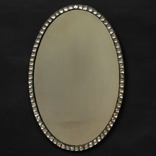 Small Irish Faceted Glass Mirror