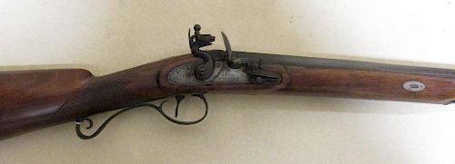 E Mosley, a flintlock hunting musket, with signed lock and walnut stock
