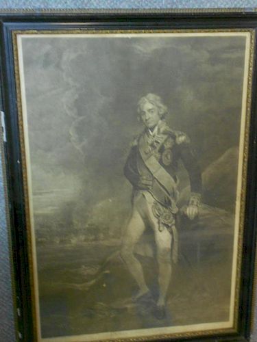 C. Turner after Hoppner, Admiral Lord Nelson, portrait mezzotint, 61½ x 41cm (24 x 16in)