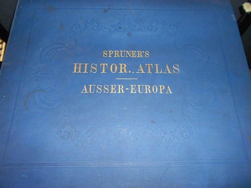 SPRUNER (K V) Hand-Atlas zur Geschichte Asiens, Afrikas, Amerikas und Australiens, Gotha 1855, folio