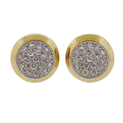 18k Gold 3.00ctw Diamond Earrings