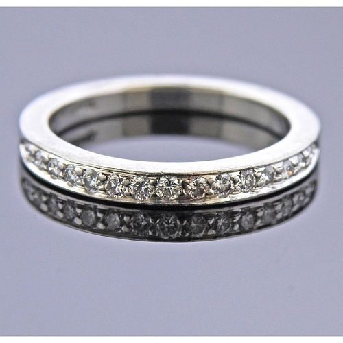 Tiffany & Co Platinum Diamond Wedding Band Ring