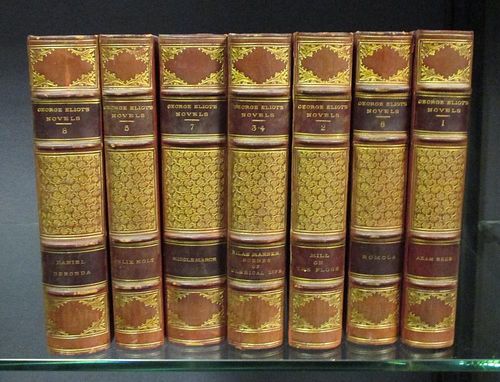 Bindings. ELIOT (G) Works, 7 vols. c.1900, 8vo, half calf; SHAKESPEARE Works, 12 vols. c.1900, some