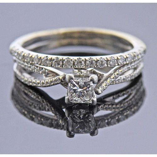 14k Gold Diamond Bridal Ring Set