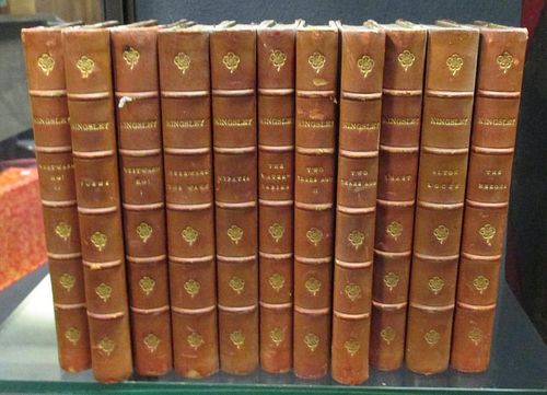 Bindings. HARDY (T) Works, 8 vols. c.1900, 8vo, half calf; KINGSLEY (C) Works, 12 vols., c.1900, 8vo