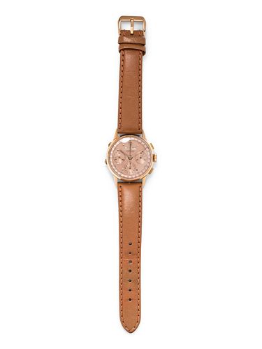 VINTAGE, 18K PINK GOLD DAY DATE CHRONOGRAPH  WRISTWATCH  