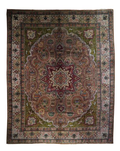 Vintage Persian Tabriz, 10' x 13'