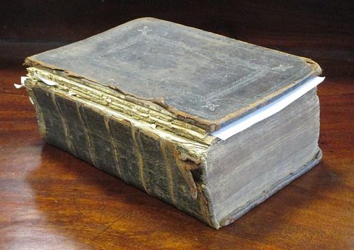 Bible. London, Robert Barker 1614-15, engraved title pages, black letter, Psalms incomplete at end,