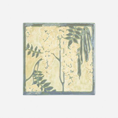 Adelaide Robineau, Rare wisteria tile