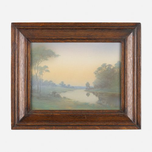 Lenore Asbury for Rookwood Pottery, Scenic Vellum plaque