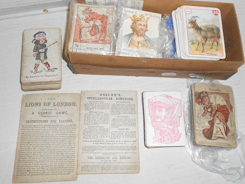 A collection of 19th century pictorial playing cards, of historical, educational, amusing and animal