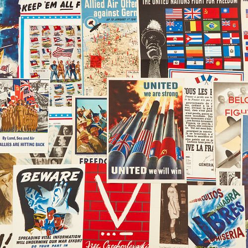 [Posters] [World War II] Group of 20 Allied Powers Posters