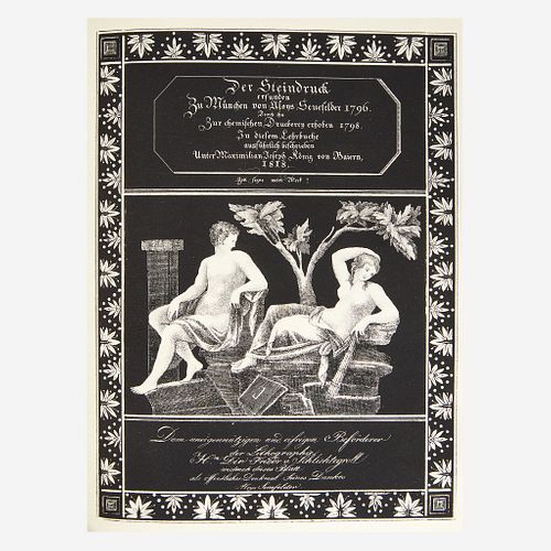 [Printing] Senefelder, Alois Vollstandiges Lehrbuch der Steindruckerey...belegt mit den nothigen Musterblattern