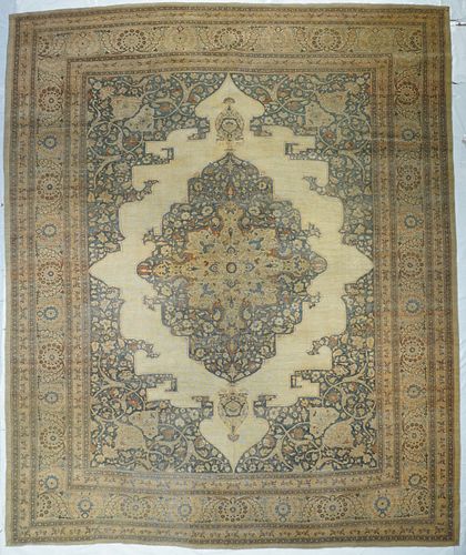 Antique Persian Hajijalili Tabriz Rug, 10’1” x 12’3”