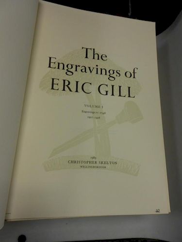 GILL (Eric) The Engravings of ——-, Wellingborough: Christopher Skelton 1983, folio, two volumes, unb