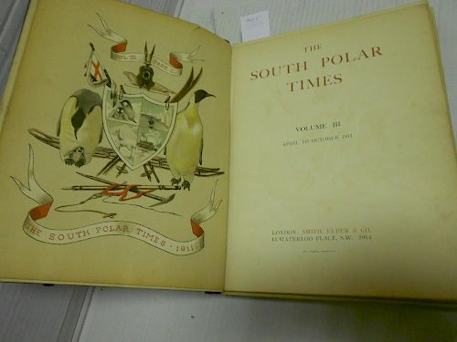 South Polar Times, vol. III only, 1914, edited by Apsley Cherry-Garrard, a 'presentation copy' from