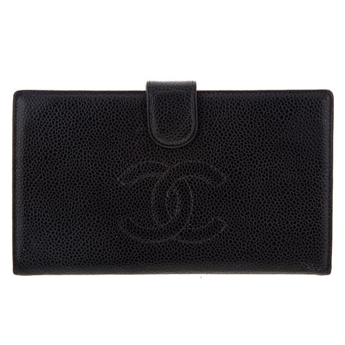A Chanel Front Logo Long Wallet