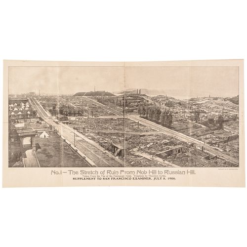 1906 FIVE Historic Panoramic Prints of the San Francisco Earthquake Aftermath