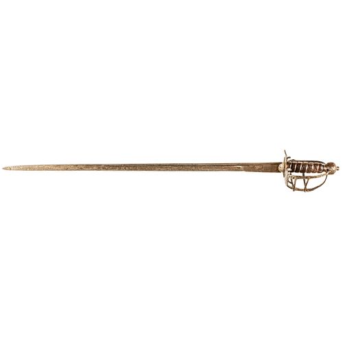 c. 1630-1650, English (Mortuary / Horseman Broadsword) Basket Hilt Sword
