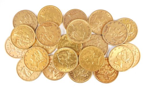 22 U.S. GOLD $5 Half Eagle Coins