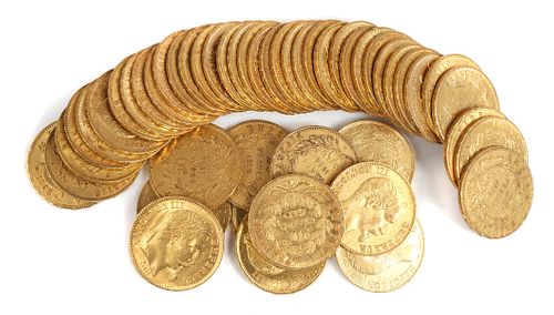 50 France GOLD COINS (20f) 20 Francs