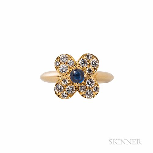 Van Cleef & Arpels 18kt Gold, Sapphire, and Diamond Ring
