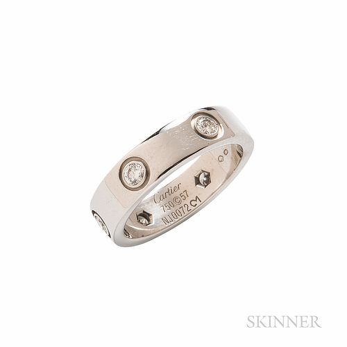 Cartier 18kt White Gold and Diamond "Love" Ring