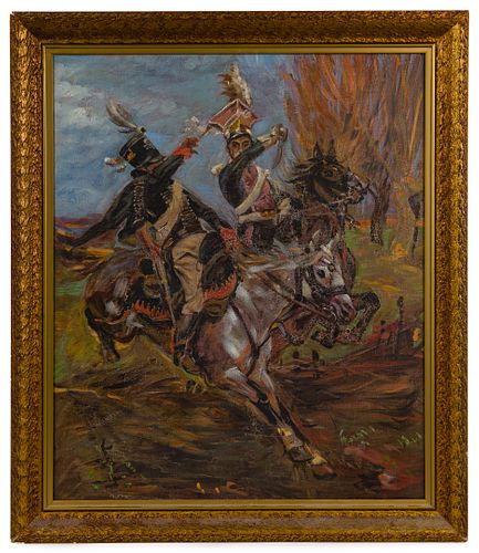(After) Wojciech Kossak (1846-1942) 'Chevau-leger' Oil on Canvas