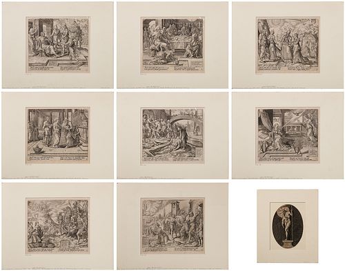 (After) Maerten Van Heemskerck (Dutch, 1488-1574) 'Blessed are the Poor in Spirit' Engravings