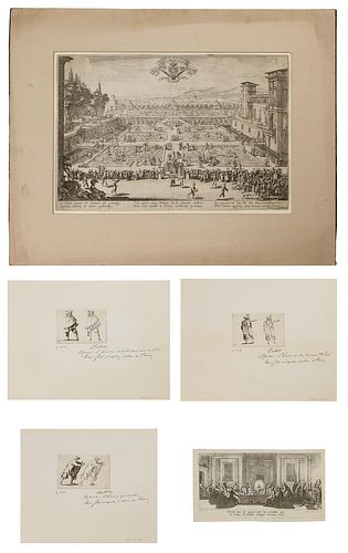 (After) Jacques Callot (French, 1592-1635) Etching and Engraving Assortment
