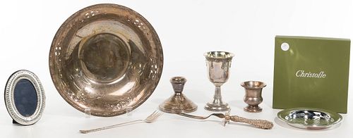 Sterling Silver Hollowware, Flatware and Object Assortment