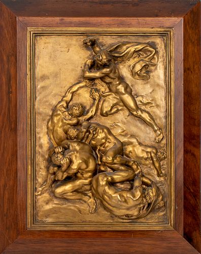 Aime-Jules Dalou "Les Châtiments" Bronze Relief