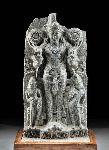 8th C. Indian Pala Dynasty Stone Relief of Surya