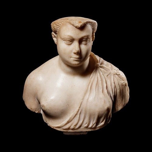 A Roman Marble Bust of a Woman
Height 8 inches. 