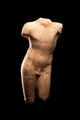 A Roman Marble Torso of a Youth
Height 5 1/2 inches.